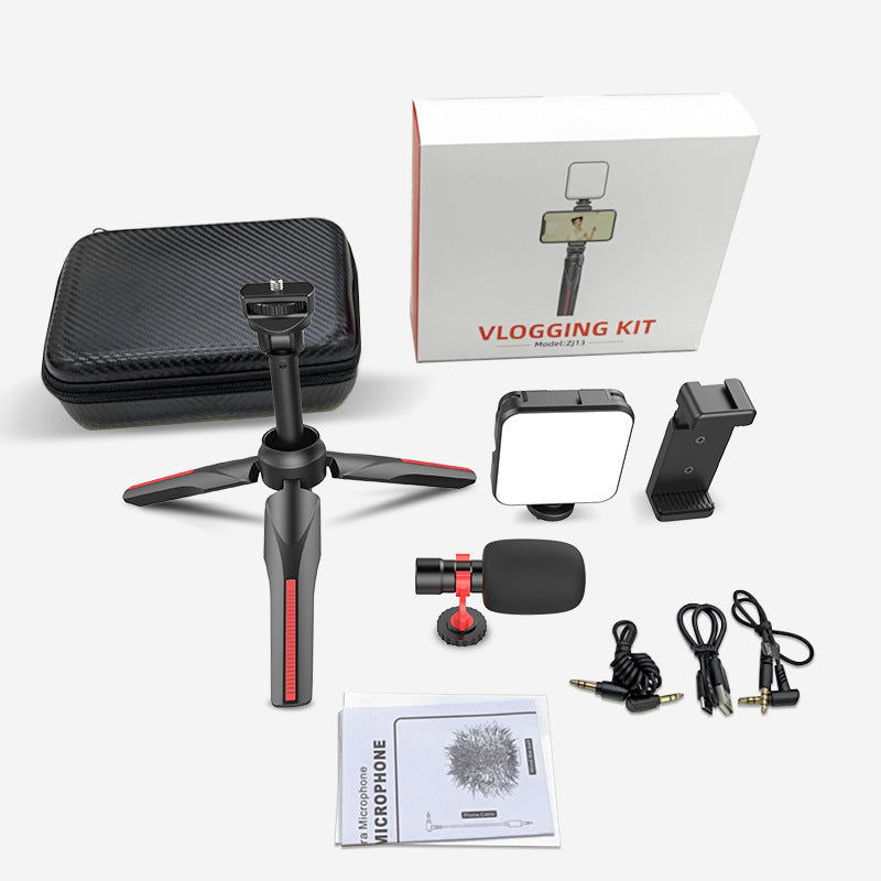 Phone Vlogging Tripod+Lights Kit