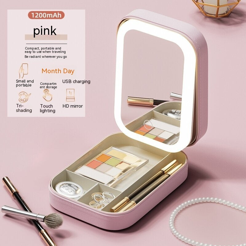 LED Makeup Mirror with Storage