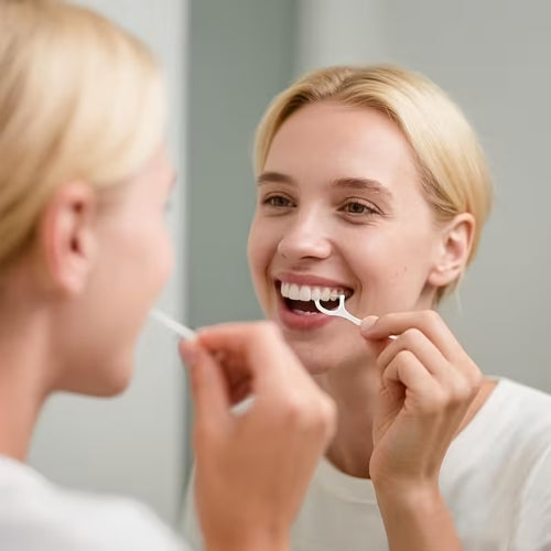 BASICS 7-Pack Travel Floss Toothpicks