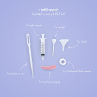 LOLA Essentials Refillable Travel Kit - Purple