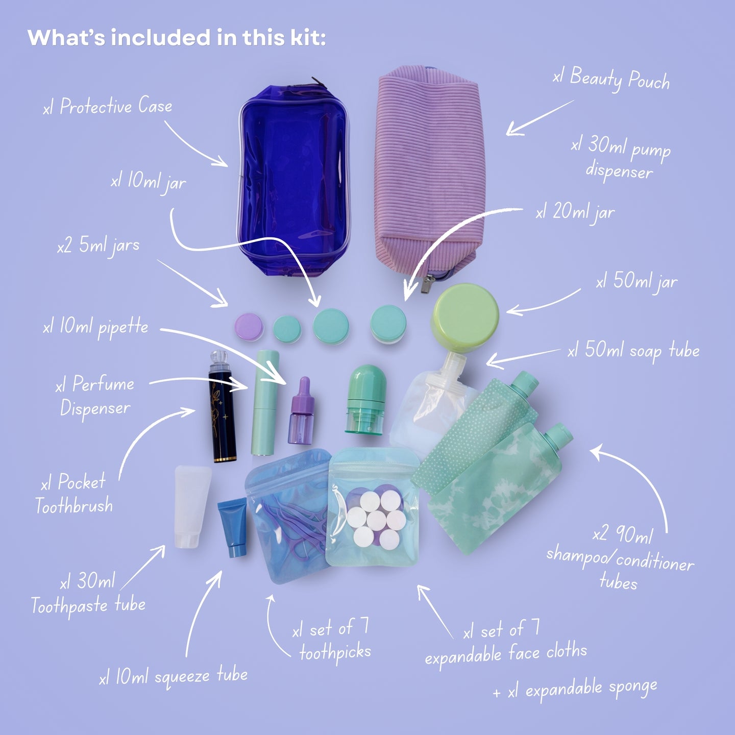 LOLA Essentials Refillable Travel Kit