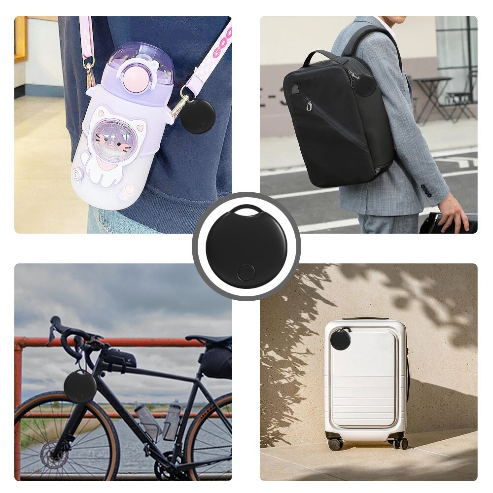 Examples of how to use the bluetooth GPS tracker for apple devices to track a bag, bike, backpack or keys