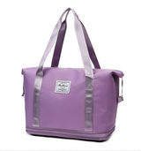 Expandable tote bag with removable wheels 