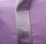 Closeup of the stitching of the Expandable tote bag with removable wheels 