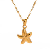 18k Gold Plated Starfish Necklace