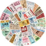 Vintage Boarding Pass Stickers