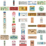 Vintage Boarding Pass Stickers