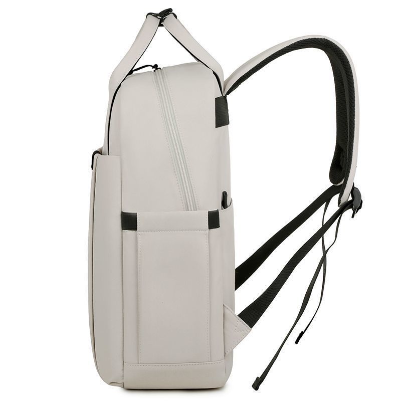 aesthetic minimalistic white backpack
