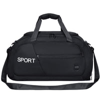 large capacity sports travel bag backpack  in black color