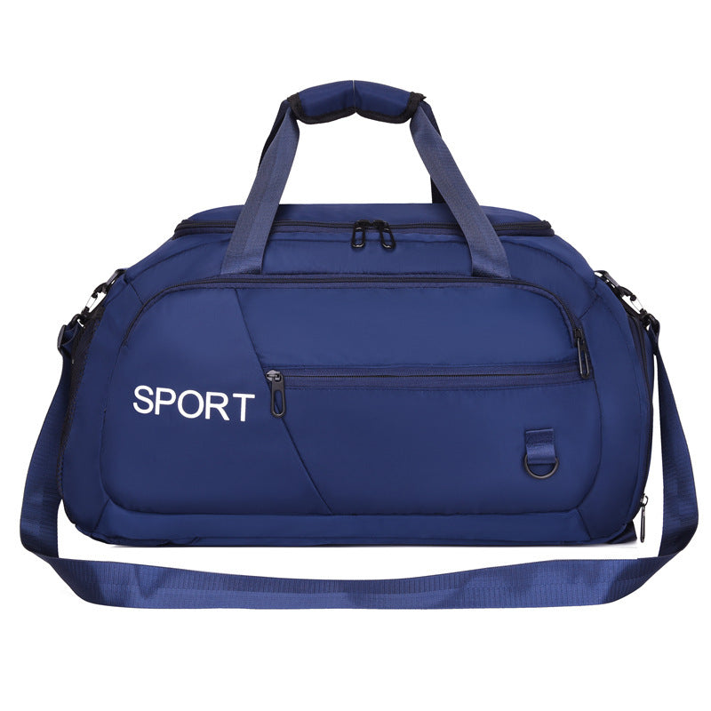 large capacity sports travel bag backpack  in blue color