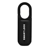 Black smart fingerprint lock with 'SMART LOCK' branding on a white background